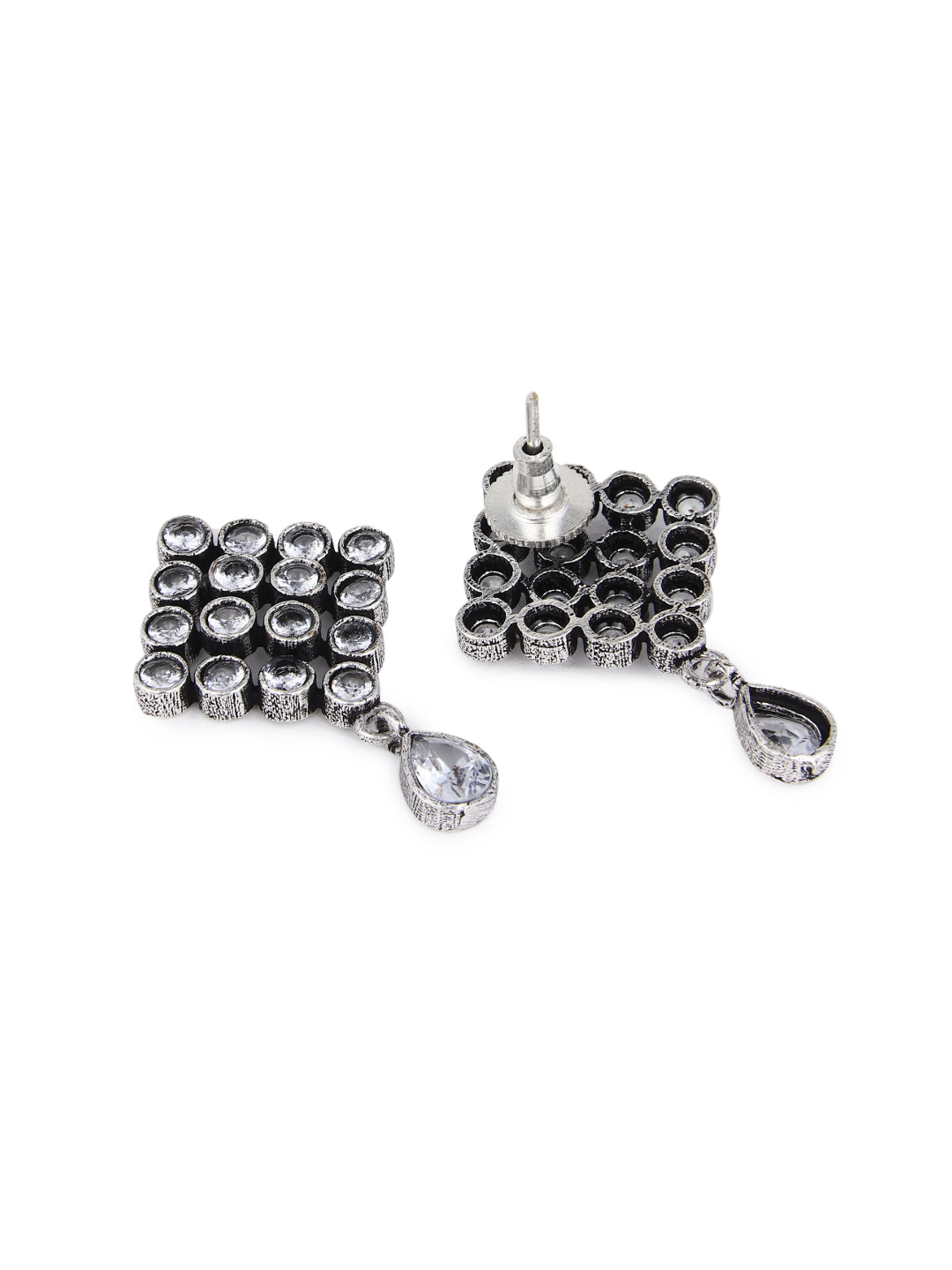 Contemporary Rhombus Studs with tear drop