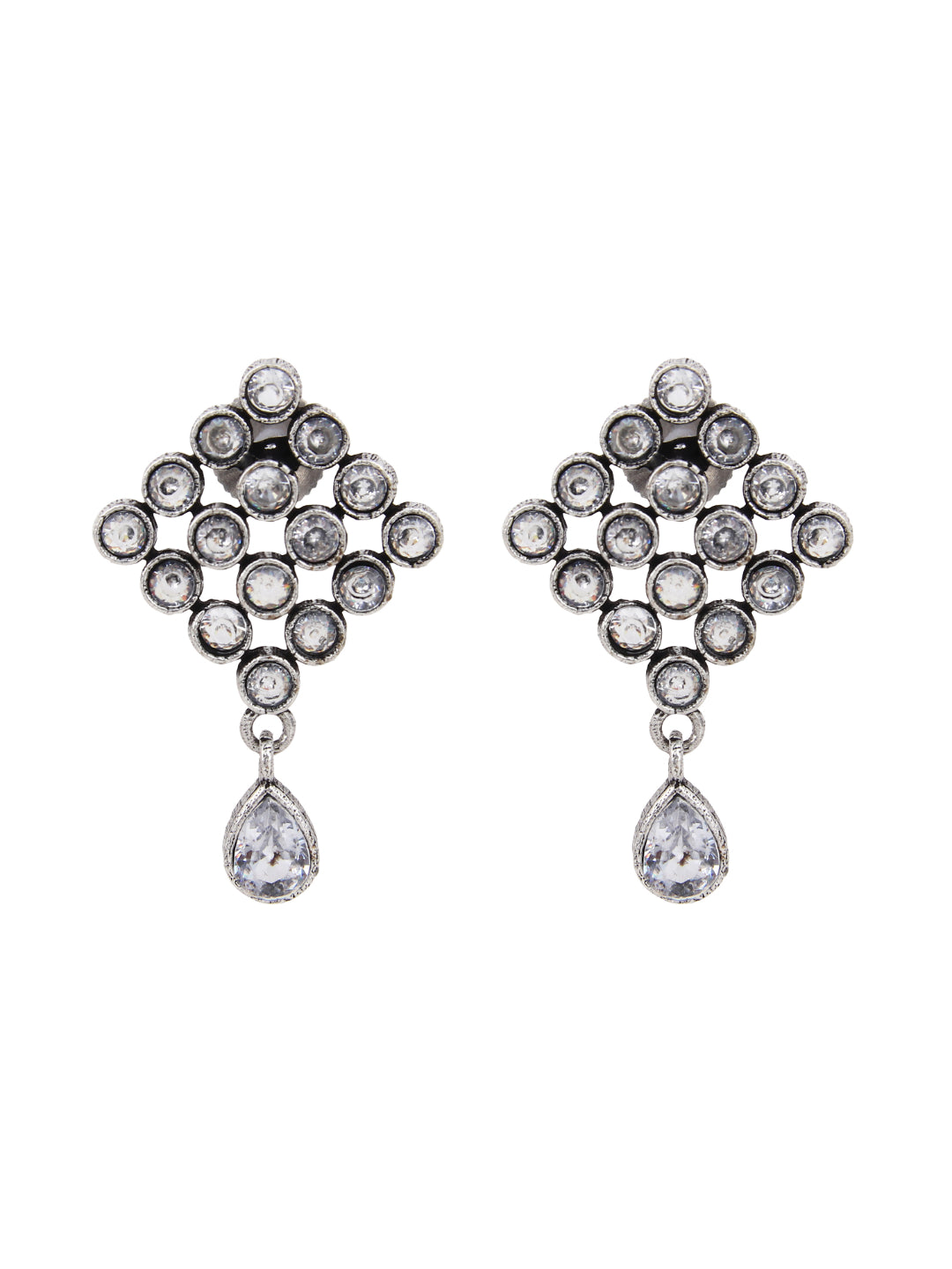 Contemporary Rhombus Studs with tear drop