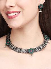 Hasli Necklace set with flower earring