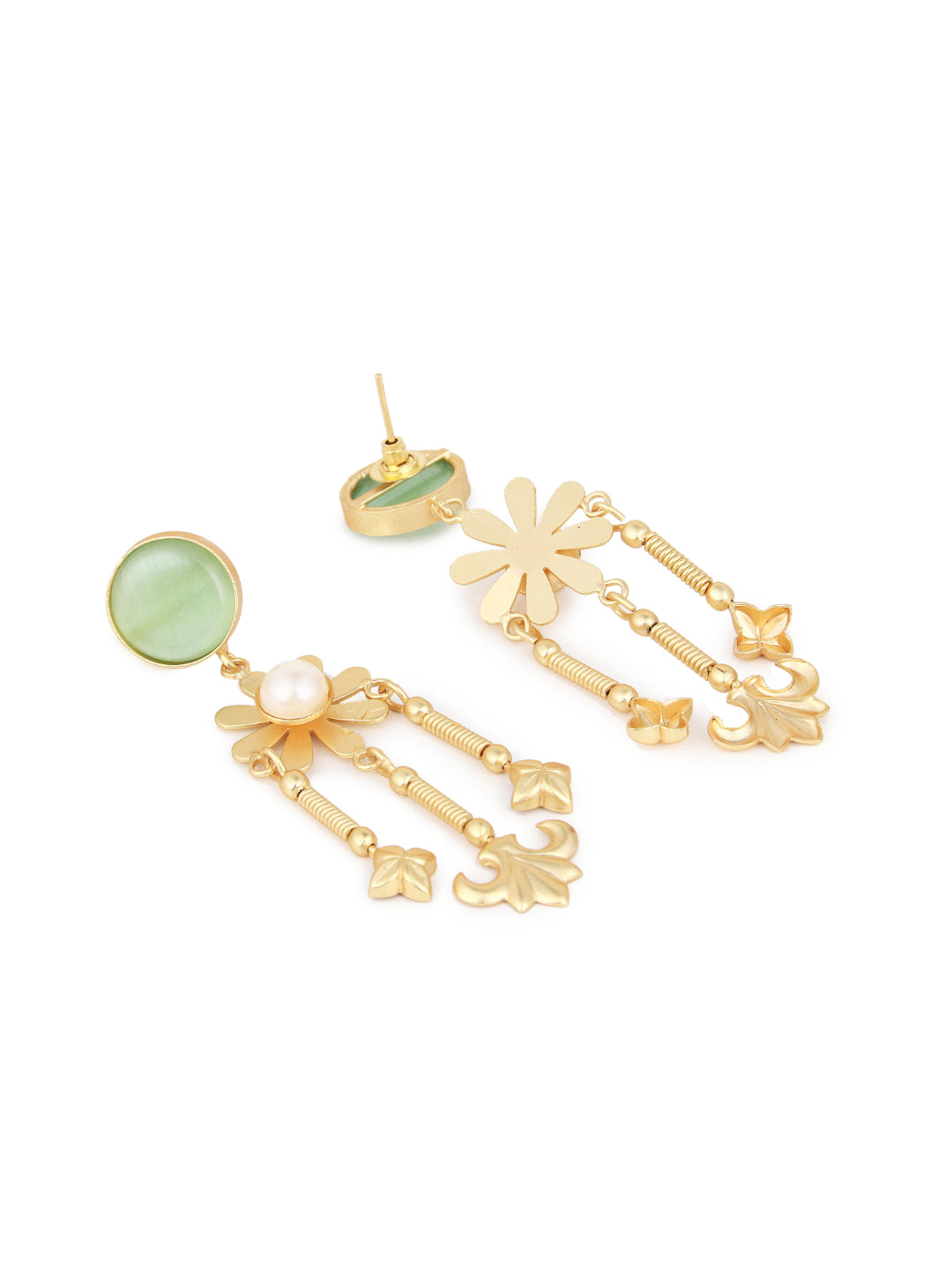 Contemporary Drop Earring Sage green