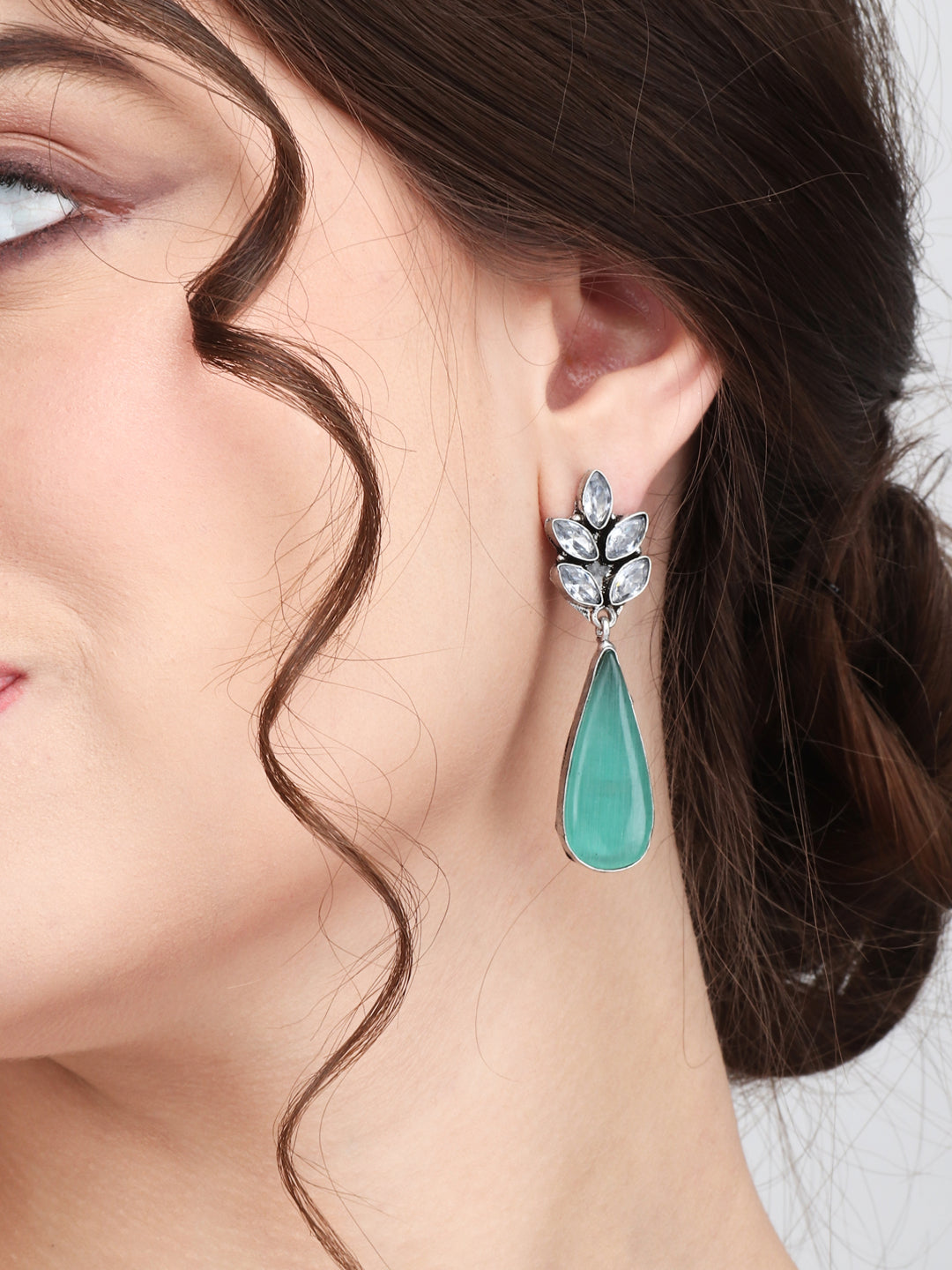 Party wear drop earrings Blue