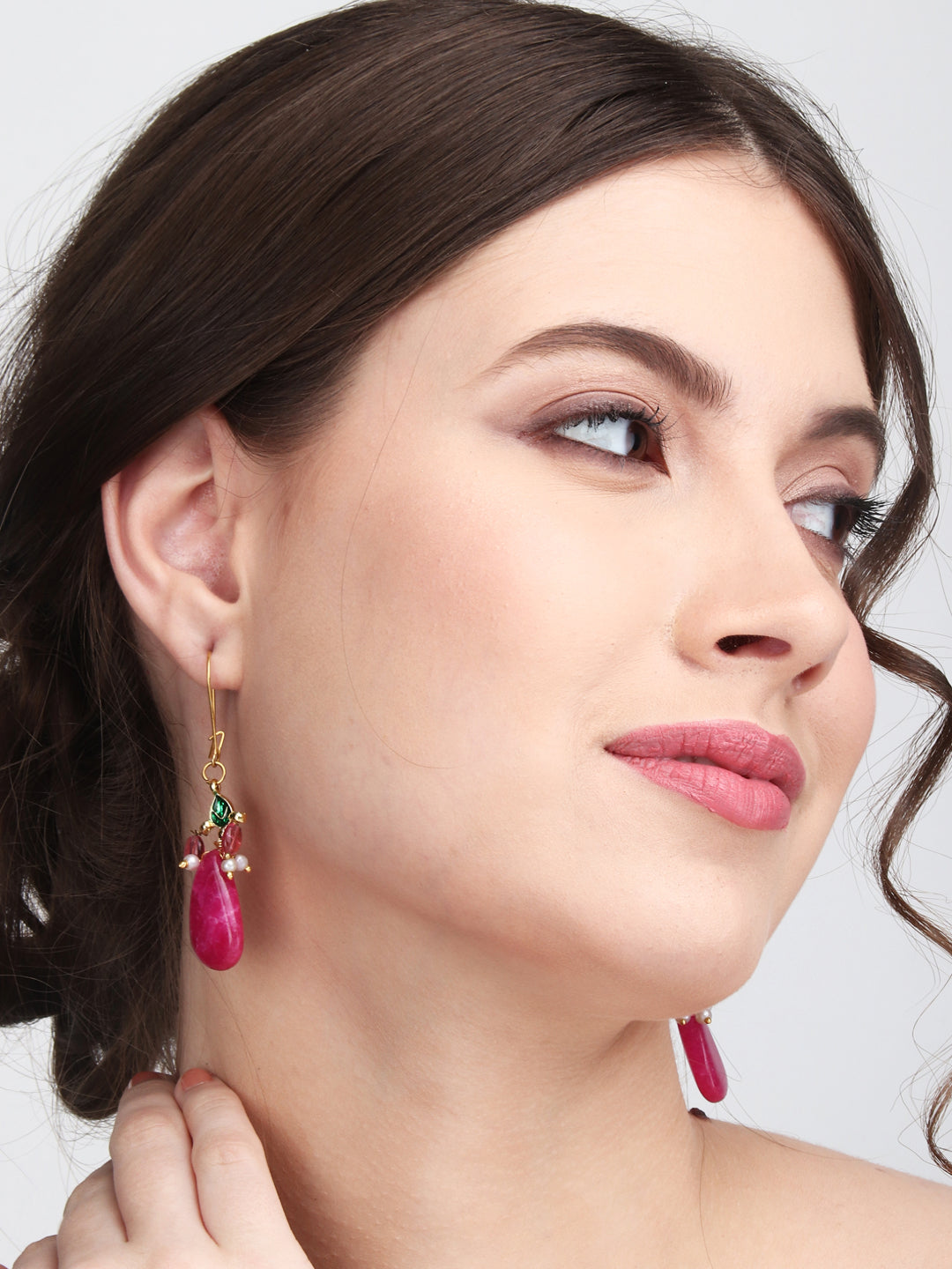 Natural Stone drop earring