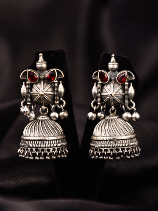 Silver Oxydised Plated Jhumka
