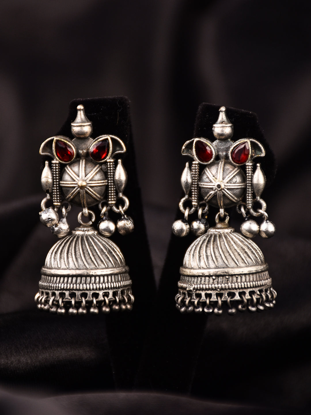 Silver Oxydised Plated Jhumka