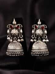 Silver Oxydised Plated Jhumka