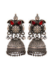 Silver Oxydised Plated Jhumka