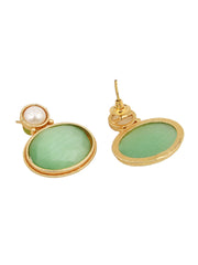 Monalisa Stone Studs Earring Green