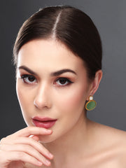 Monalisa Stone Studs Earring Green