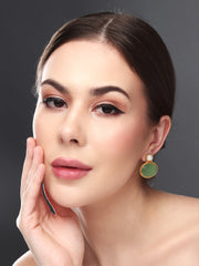 Monalisa Stone Studs Earring Green