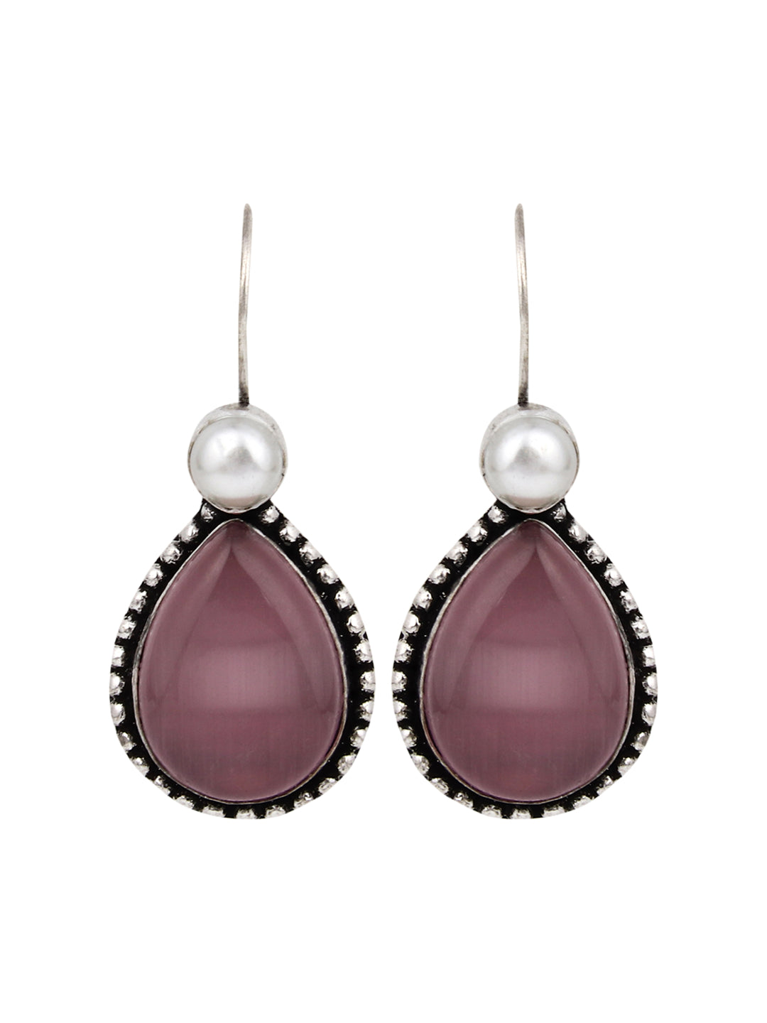 Set of two Monalisa drop earrings - Pink & Orange