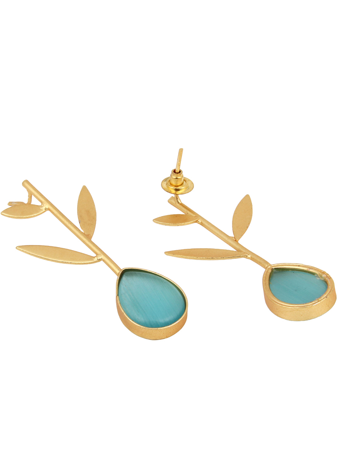 Leaf inspired drop earring