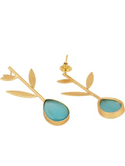 Leaf inspired drop earring