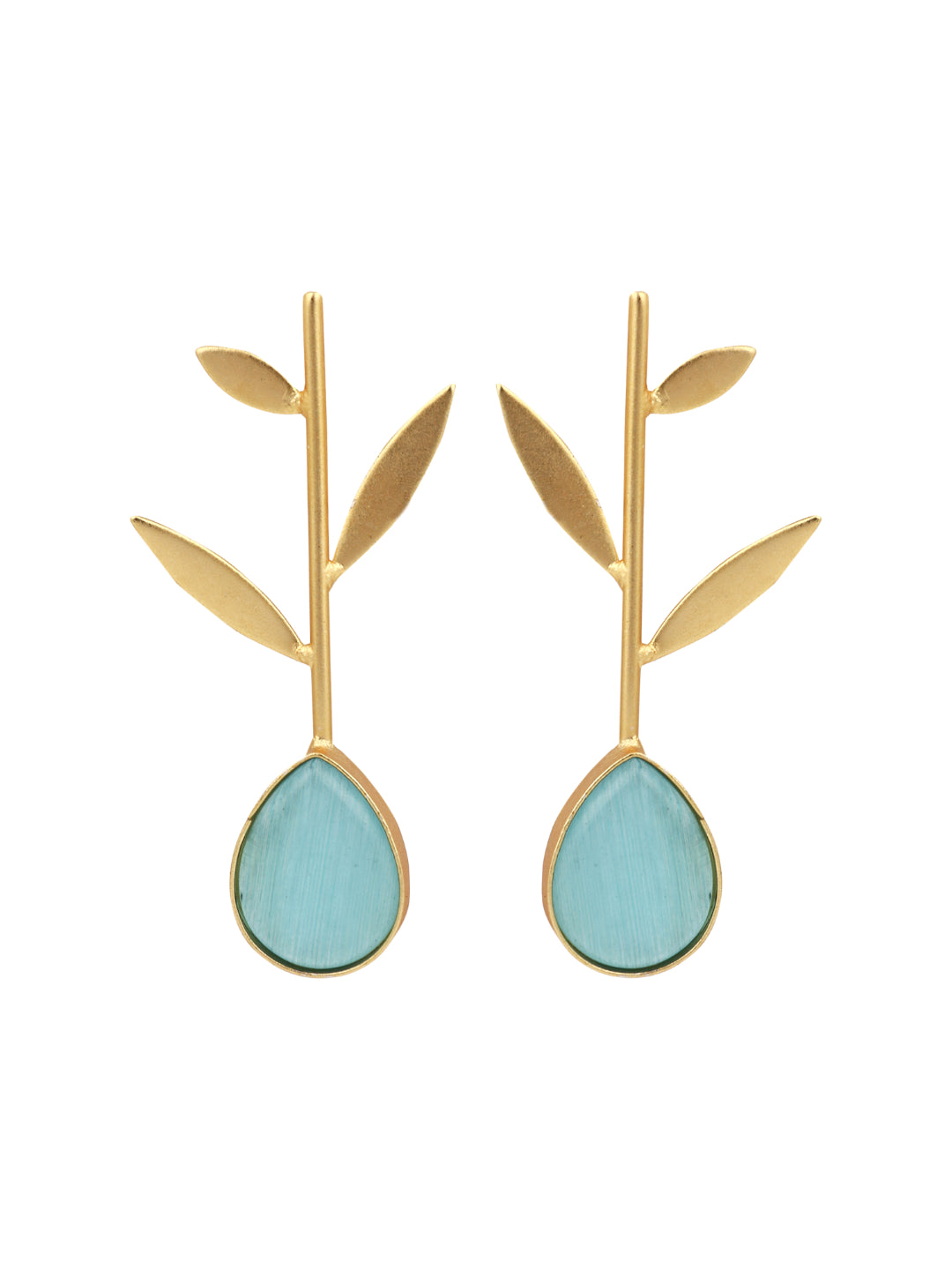 Leaf inspired drop earring