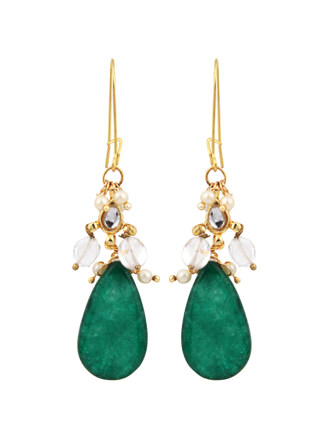 Green Natural Stone drop earring