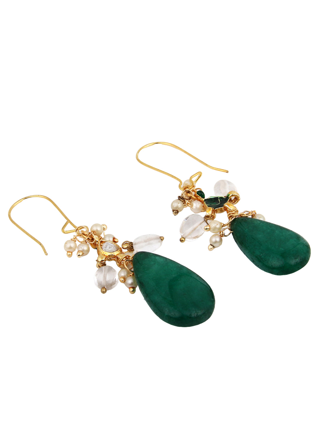 Green Natural Stone drop earring