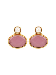 Monalisa Stone Studs Earring Pink