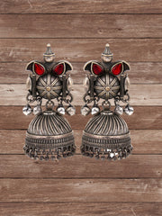 Silver Oxydised Plated Jhumka