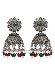 Silver Oxidised finish Jhumka