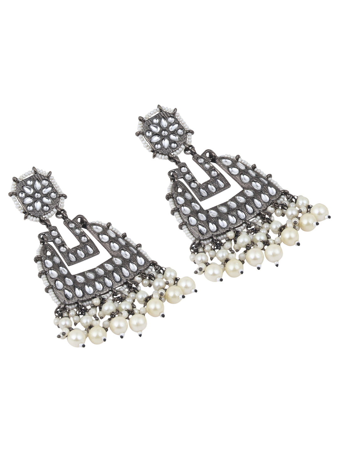 Black Rhodium polish drop earring