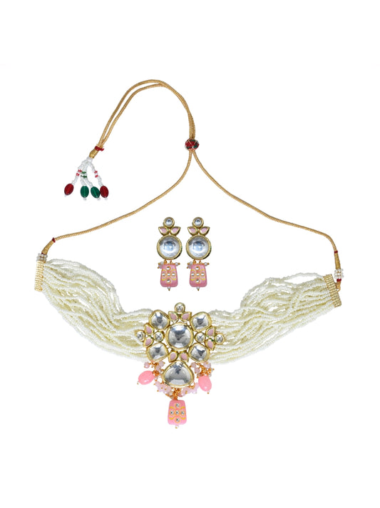 Gold plated Kundan choker set