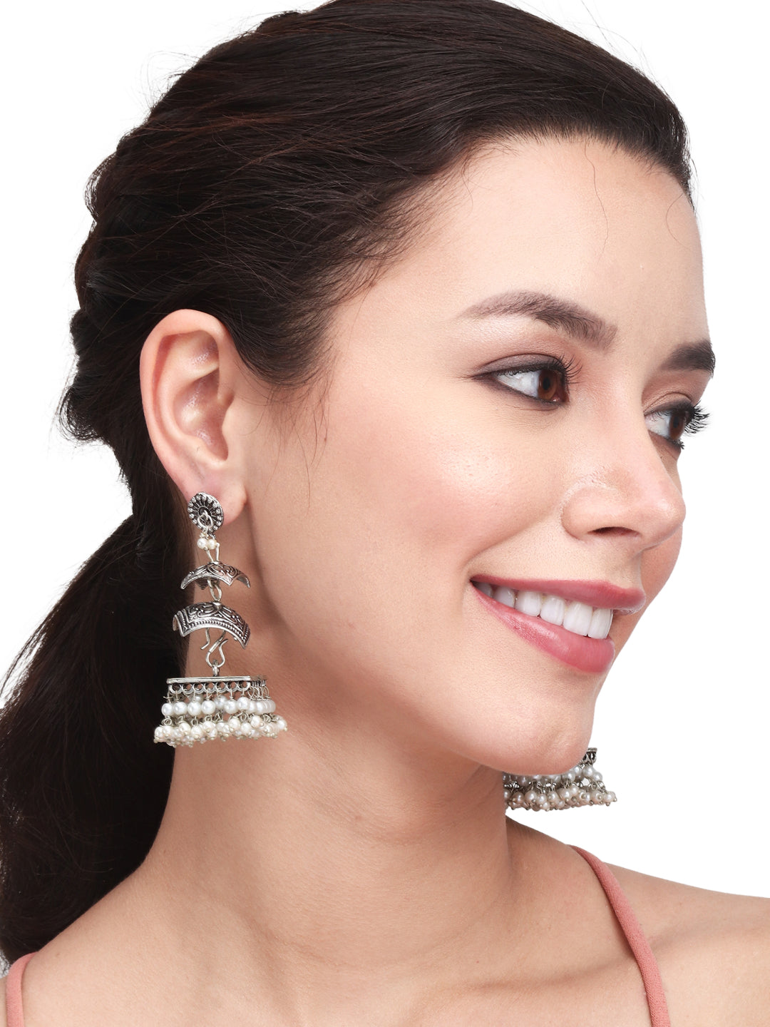 Three-Tier Square-Shaped Jhumka